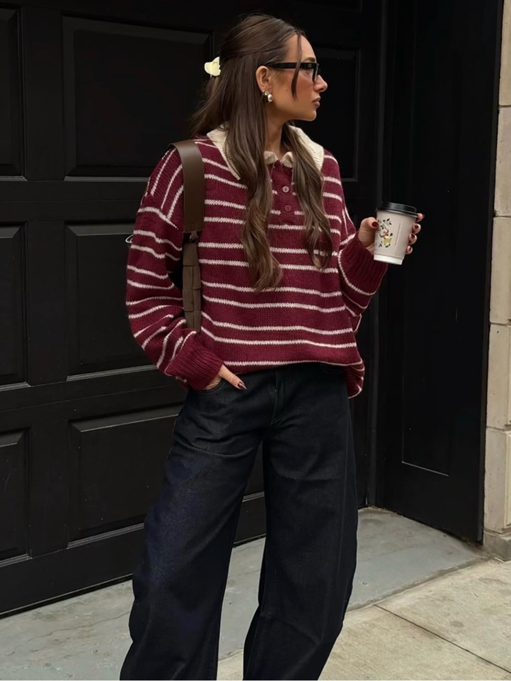 Princess Polly crimson sweater